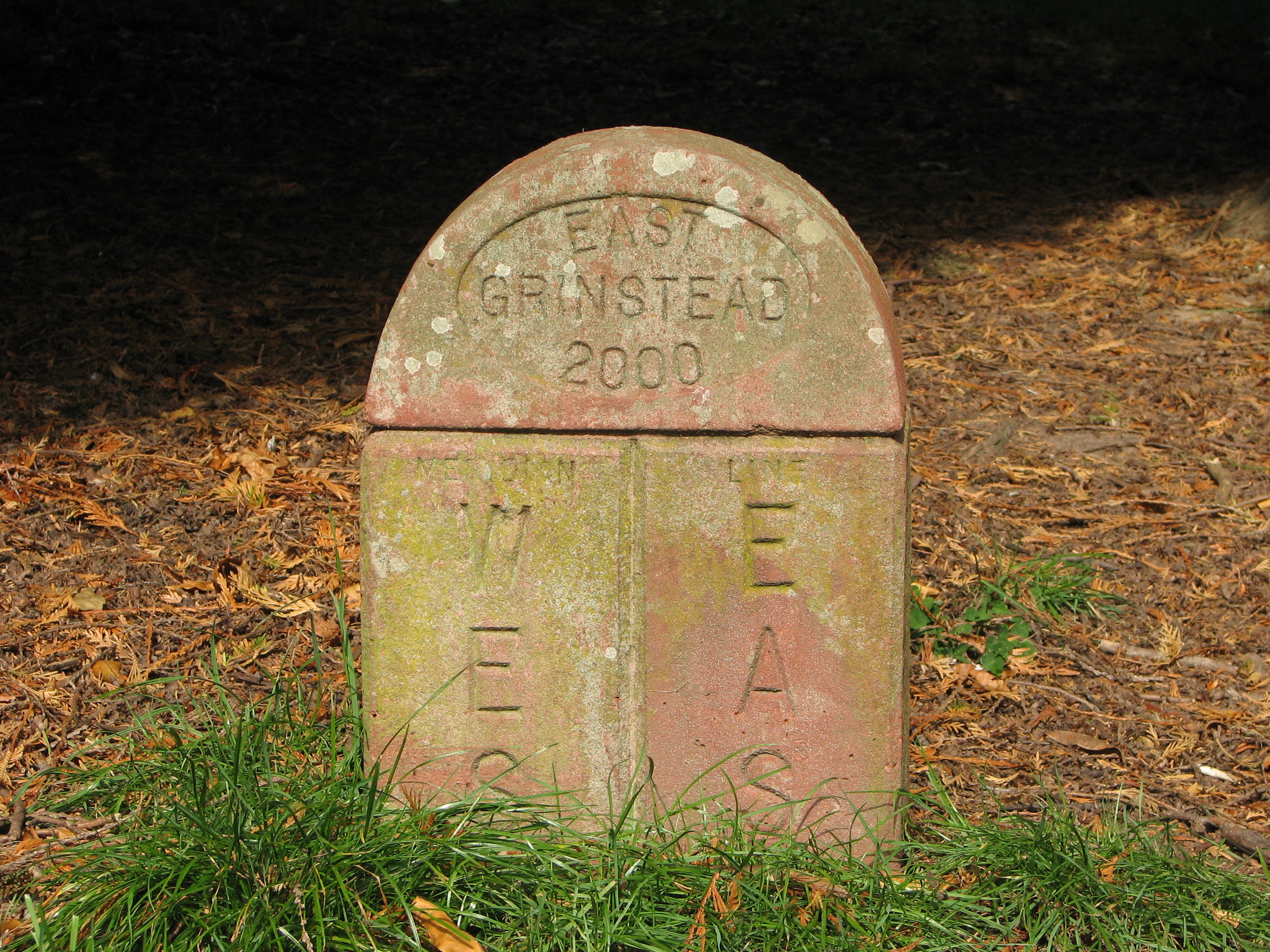 Greenwich Meridian Marker; England; West Sussex; East Grinstead